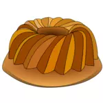 Vector graphics of flan sponge cake