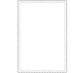 दांतेदार सीमा डाक टिकट टेम्पलेट के वेक्टर छवि