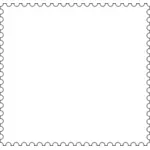 Vector graphics of rectangular blank postage stamp template