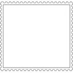 Квадратный штамп рамка с внутренней рамки векторное изображение