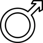 Vektorbild av internationell manlig symbol