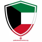 Kuwait flag heraldic shield