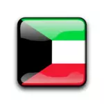 कुवैत वेक्टर ध्वज बटन