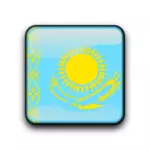 Кнопка флага Казахстана вектор