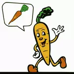 Caricatura de zanahoria