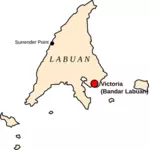 Carte de Labuan, Malaisie