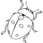 Ladybug line art vector drawing