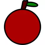 Einfache Apfel Vektor Zeichnung