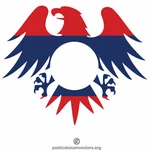 Лаос флага Геральдический орел