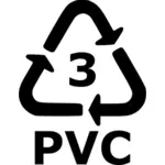 Recyclable polyvinyl chloride sign vector graphics