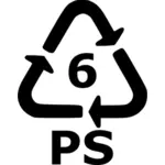 Recyclable polystyrene sign vector clip art
