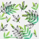 Foliage leaves vector background