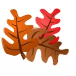 Vector image of autumn leaves