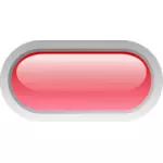 Pill shaped red button vector image
