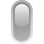 Upright pill shaped grey button vector image
