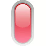 Grafica vettoriale pulsante rosso a forma di pillola in posizione verticale