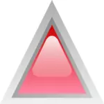 Röd led triangel vektorbild