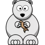 Векторное изображение леммингов стиль белый медведь