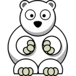 Confused polar bear vector clip art