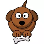Image vectorielle de dessin animé chien