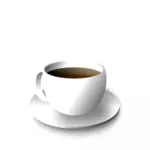 कॉफी या चाय कप में वेक्टर चित्रण