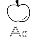 A é para um clip-art apple vector