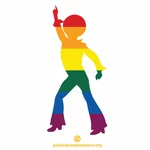 Dançarino do disco de LGBT