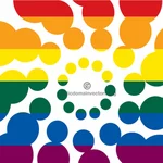 Ретро фон с цветами ЛГБТ