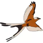 Clipart colorido de pássaro a voar