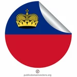 Stiker pengelupasan bendera Liechtenstein