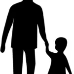 Adult and child vector