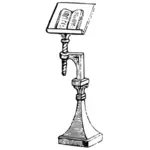 Vector image of book on stand