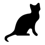 Vector silueta de gato