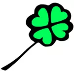 Clover with four leafs vector