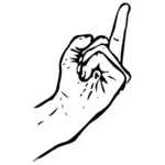 Middle finger vector drawing