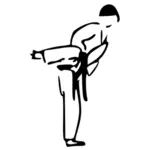 Karate silhouet