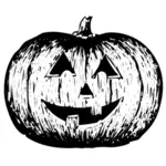 Pumpkin lantern scanned copy vector image