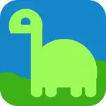 Grønne dino avatar ikonet vector illustrasjon