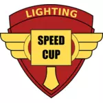 Lighting speed cup vector image