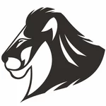 Art de clip de silhouette de lion