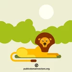 Lion kreslený klip umění grafika
