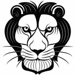 Lion's Head vector silhouet