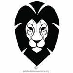 Lion vector stencil art