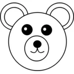 Teddy bear vector line art image