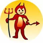 Little devil icon vector clip art