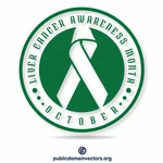 Liver cancer awareness sticker