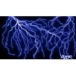 Vector clip art of blue thunder