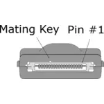 Vektor-Bild des 18-Pin-Anschluss in PDA