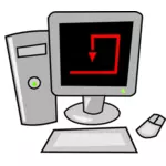 Osobní počítač ikona verctor grafiky vektor