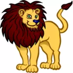 Kultainen leijona sarjakuva hahmo vektori kuva